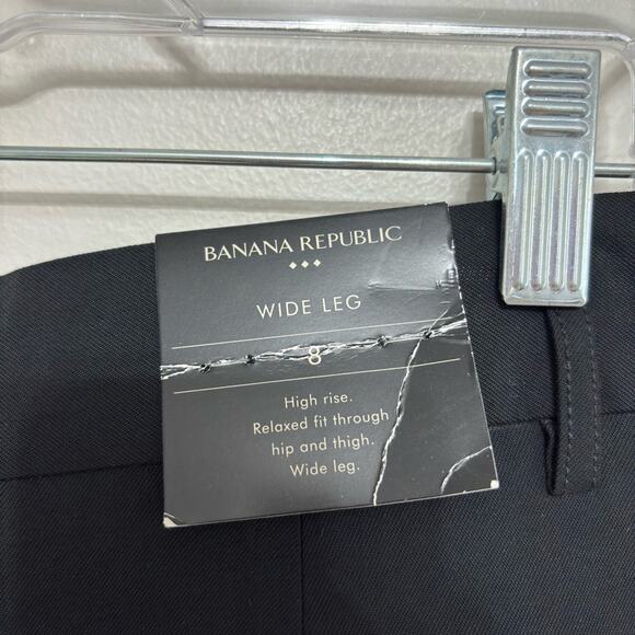 NWT Banana Republic Factory Drapey Wide Leg Pant in Black - Size 8 - Picture 5 of 9